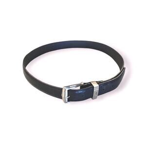 PGA TOUR Sz 36 Black Perforated Leather SPORT BELT, Chrome Buckle w/LOGO on Loop